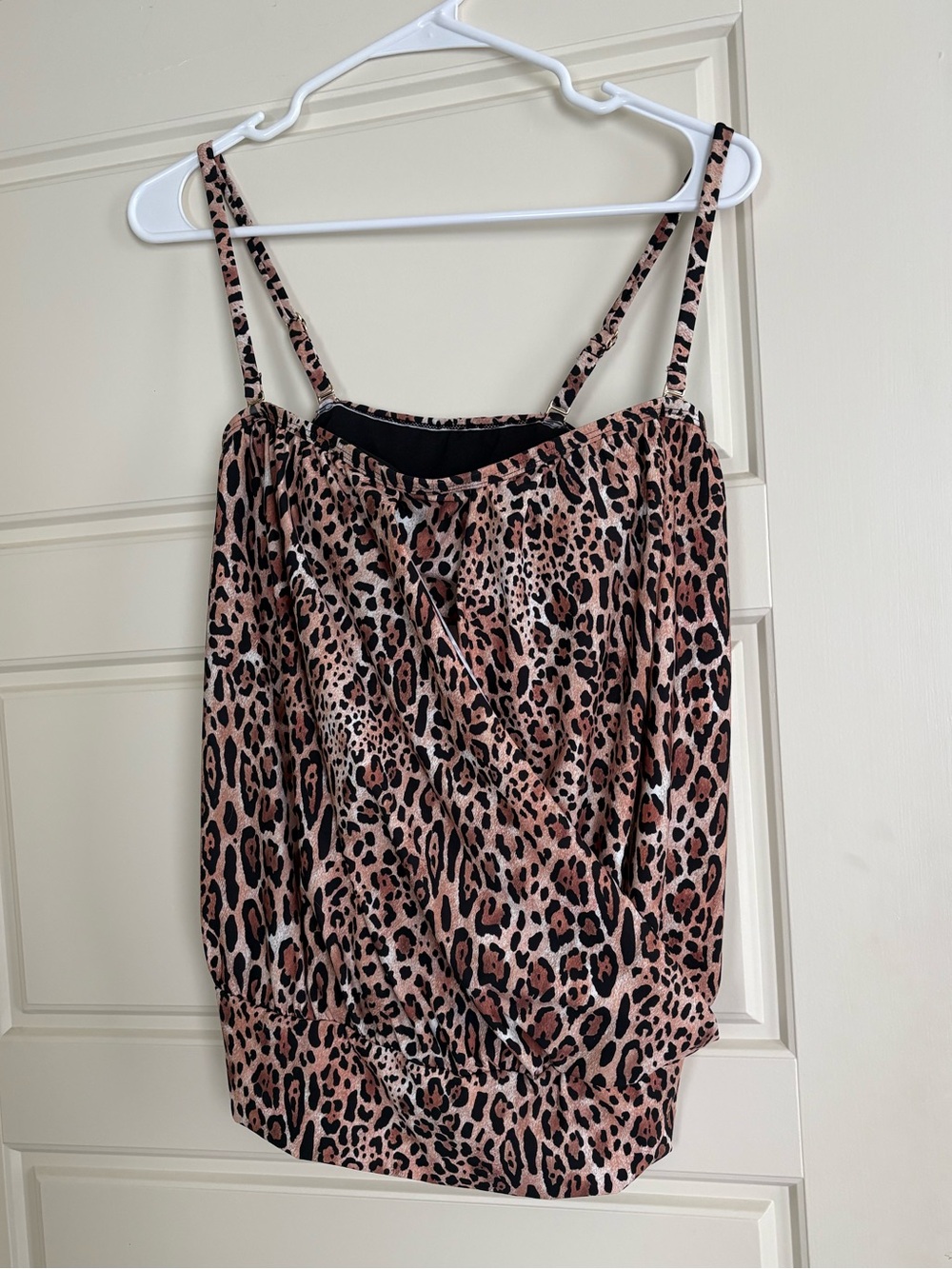 Alex Marie Leopard Print Tankini - Brown/Black